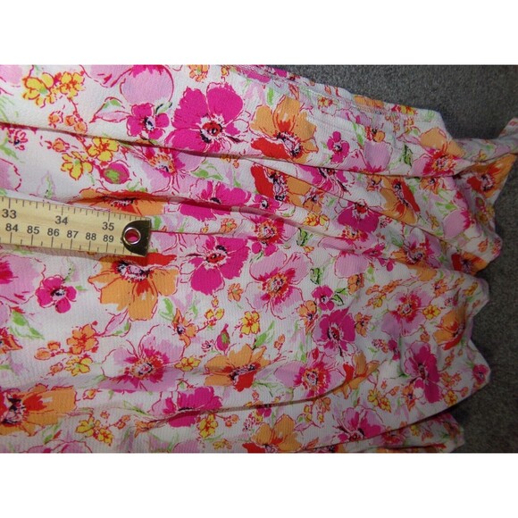 Agnes and Dora pink floral mumu maxi dress size MED cinch waist - Picture 9 of 10